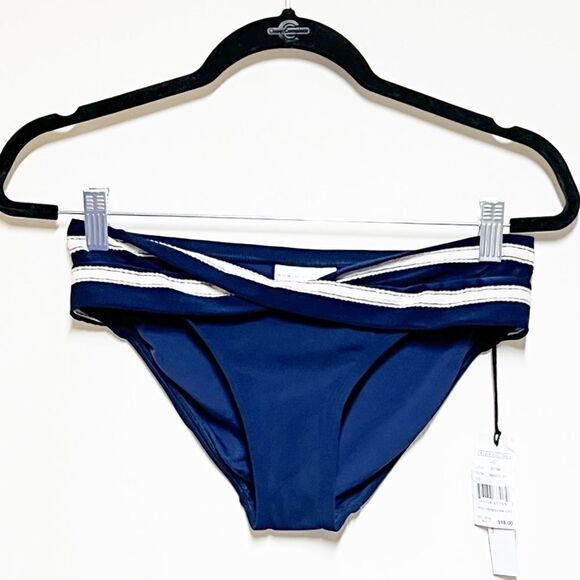 NWT Robin Piccone Abi Navy Twist Bikini Bottoms Sz S - Picture 5 of 9